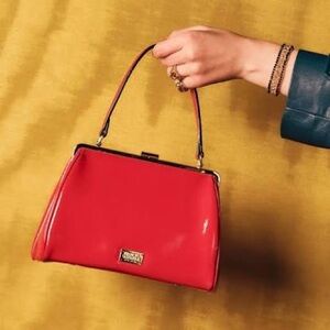 Frances Valentine Red Patent Leather Handbag
